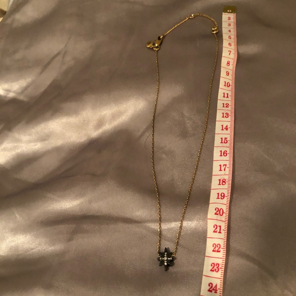 “M” delicate gold plated necklace with adornment